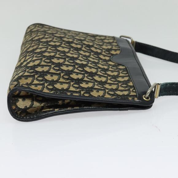 DIOR Trotter Canvas Shoulder Bag Navy Gold - Picture 5 of 11